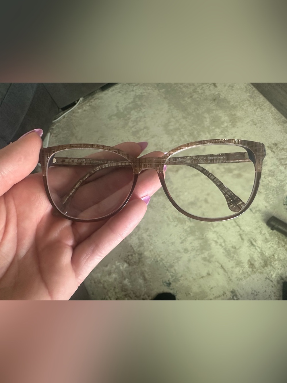 Home Collection Brown Tortoiseshell Cat-Eye Glasses